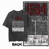 G02 Back Print Cotton Big Size 1984 Graphic Men T-shirt | Acid Washed  Streetwear Cool Vintage O-neck Men's Tee Tshirt