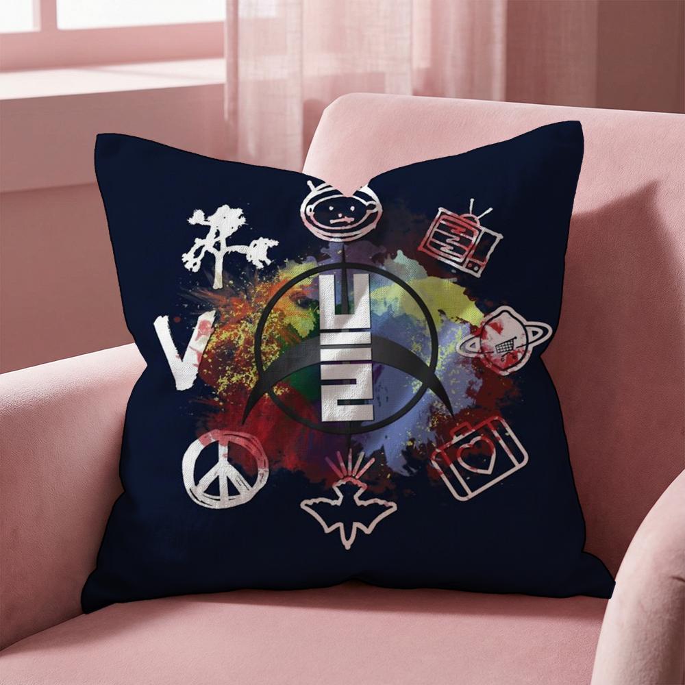 

Rock Band U-U2 Cushion Cover Multi-Scene Pillow Cover for Home & Car - Reversible, Soft & Durable for Daily Use 30cmx30cm
