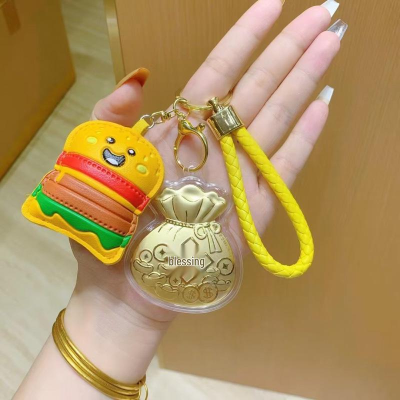 Shuibei 999 Pure Gold Good Luck Keychain: Wealth-Attracting Charm Gift for Partner