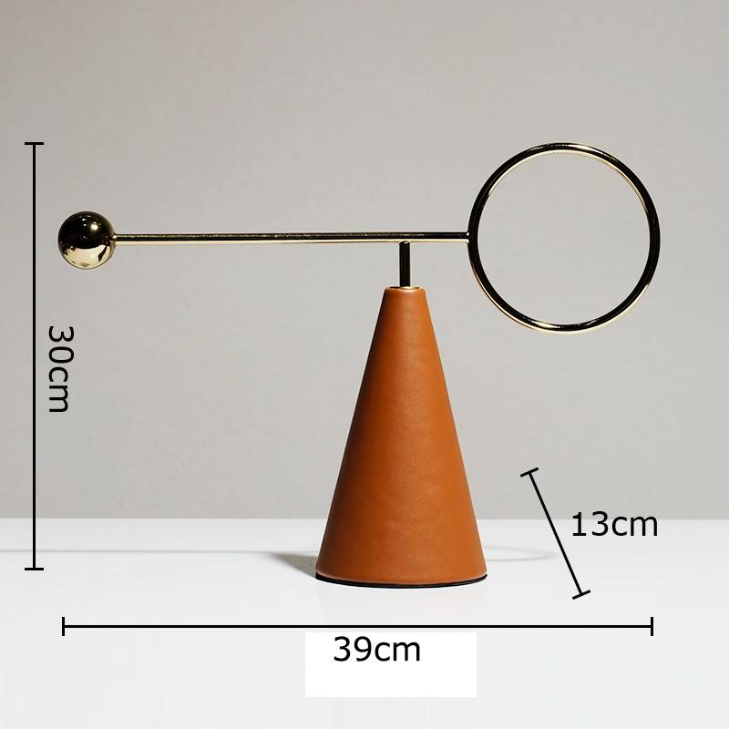 Geometric Stabilizer Rod Ornaments Desk Decoration Minimalism Metal Geometric Sculpture Modern Crafts Room Aesthetic Decor