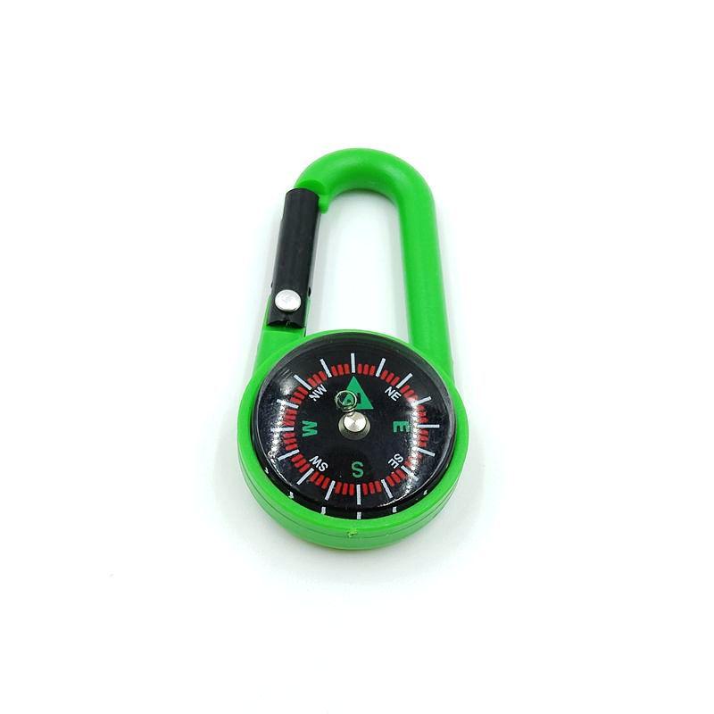 Outdoor Carabiner with Compass Portable Backpack Hook Multifunctional Camping Hiking Survival Key Ring Accessory