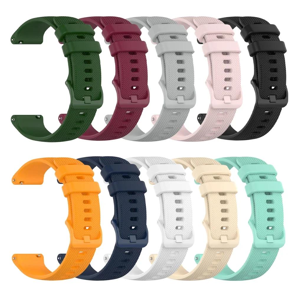20mm 22mm Silicone Strap For Garmin Venu 4 3 Sq2/Vivoactive 6 5 4 3 Bracelet For Forerunner 165 245 265 570 645 Music Watch Band