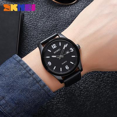 Men's Watch Ultra-thin Quartz Watch Fashionable Waterproof Men's Watch Leather Strap Personalized Simple Watch Men