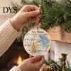 Home Garden Window Decoration Sea Glass Christmas Hymn Ornaments, Handmade Music Sheet Nativity Hanging Decoration, Traditional Tree Baubles