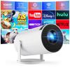 Mini Projector Projector Native 1080P 5G Wifi - 16:9 Bluetooth Full HD Home Cinema