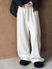 Orange Zhi Autumn/Winter 2024 Korean Style Glutinous Rice Pants: Casual, Versatile, Elastic Waist, Wide-Leg Sports Pants