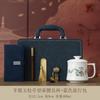 High-grade white porcelain tea cup, office personal gift box, mug, water cup, new Chinese-style household tea cup with lid