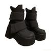 2025 Autumn and Winter Small Size Thick Sole Height Increasing Women's Boots Waterproof Platform High Heels Women's Boots