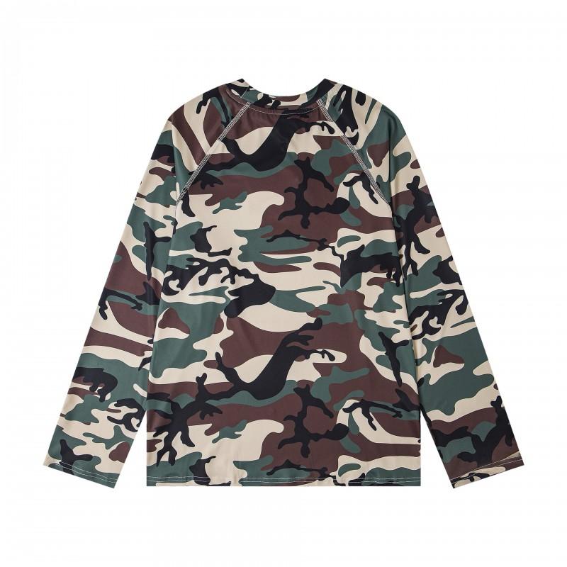 Corteiz Alcatraz Hip Hop Výšivka Dlouhý Rukáv Tričko Pánské Mladiství Volný Střih Ležérní Streetwear