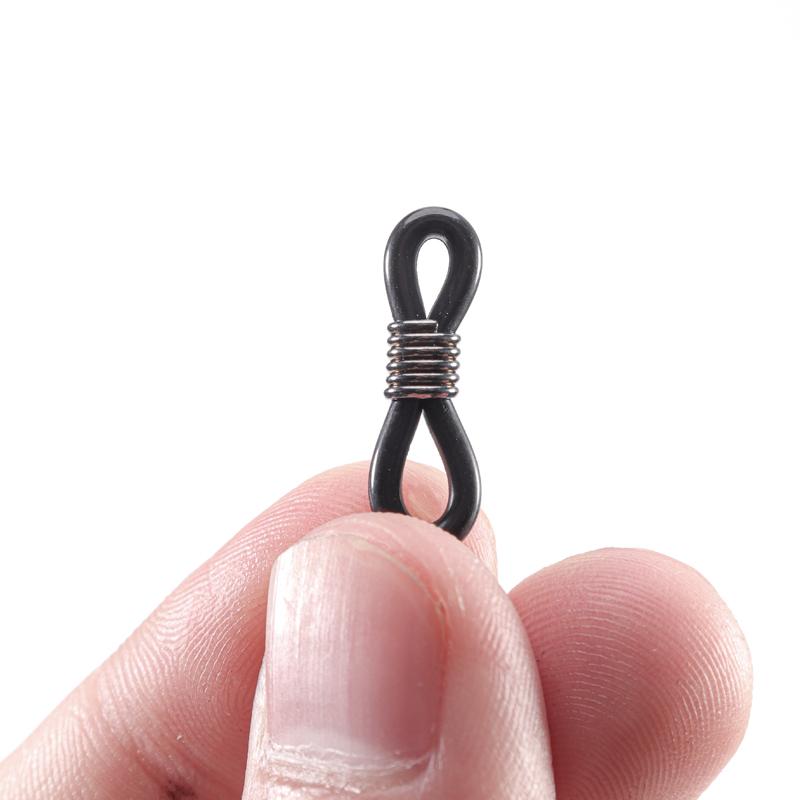 50pcs Black/white Adjustable Lanyard Cord Rubber Connectors Strap Eyelets for Transparent Glasses Band Rope Eyewear Accessories