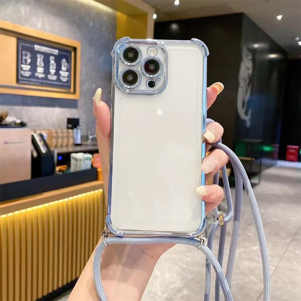 Crossbody Lanyard Shockproof Case For Xiaomi 14T 13T 12T Pro 11 Lite 5G NE 15 14 13 12S 12X Silicone Soft Clear Phone Back Cover