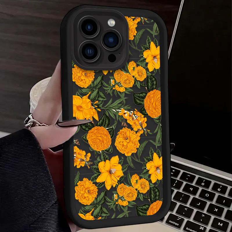 Beautiful Sunflowers Case for iPhone 17 Air 16 16E 15 14 13 12 11 Pro Max X XS X S Max XR SE 2020 SE4 7 8 Soft Silicone Cover