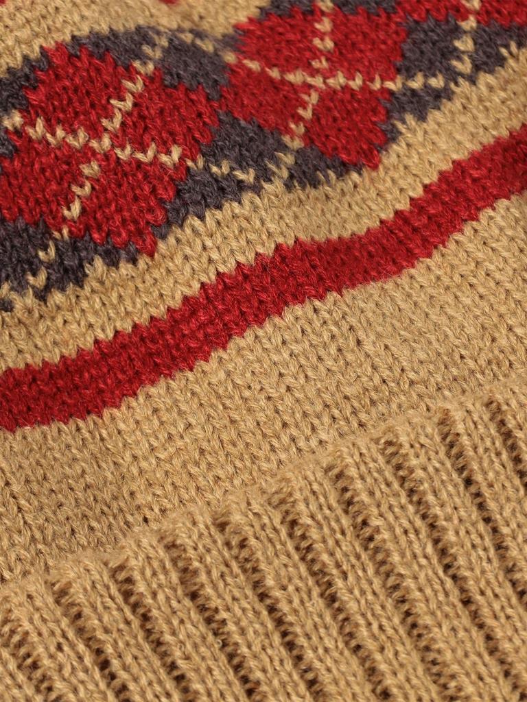 Beams Herren Argyle Bommel Strickmütze, Schwarz, Einheitsgröße, 11411955068