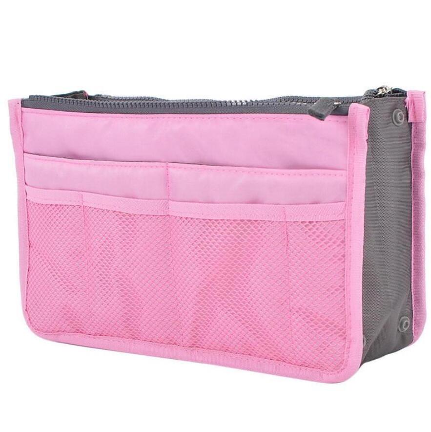 Praktische Handtasche Geldbörse Nylon Dual Organizer Einsatz Kosmetik Aufbewahrungstasche WGILIL1676a