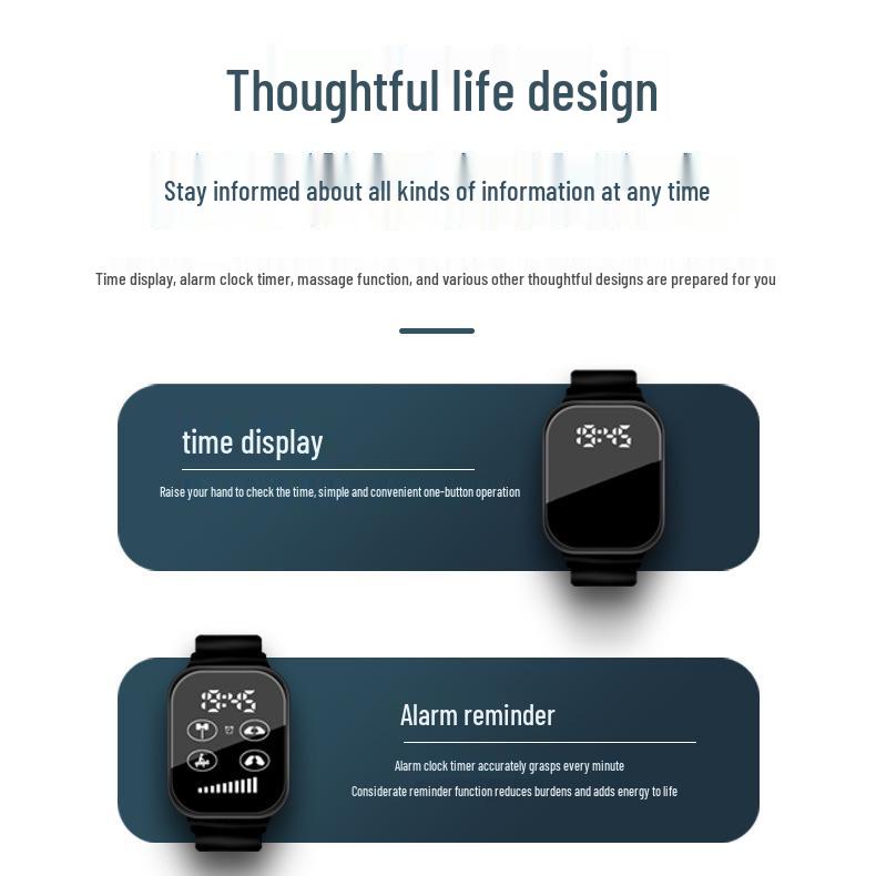 Life Waterproof EMS Microcurrent Pulse Massage Smartwatch
