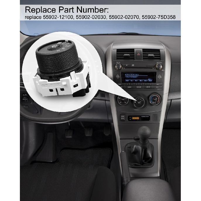 HVAC AC Blower Fan Knob Switch Wind Speed Control Fit for Toyota Corolla CE LE S XLE XRS L 2009 2010 2011 2012 2013 Matrix S XRS XR 2009 2010 Replace