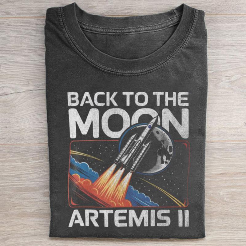 Vintage artemis II back to moon tshirt -vintage tshirt