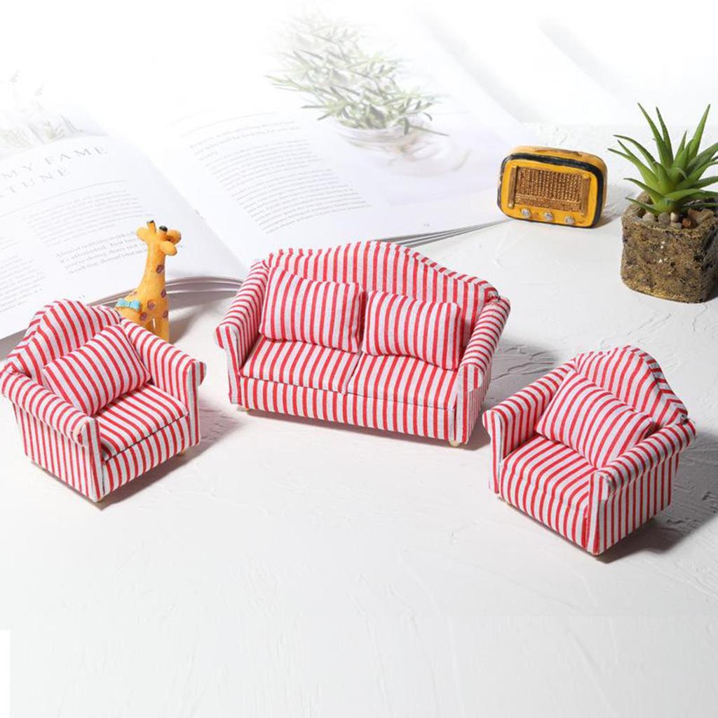 1/12 Dolls House Miniatures Modern Seat Armchair Sofa Settee