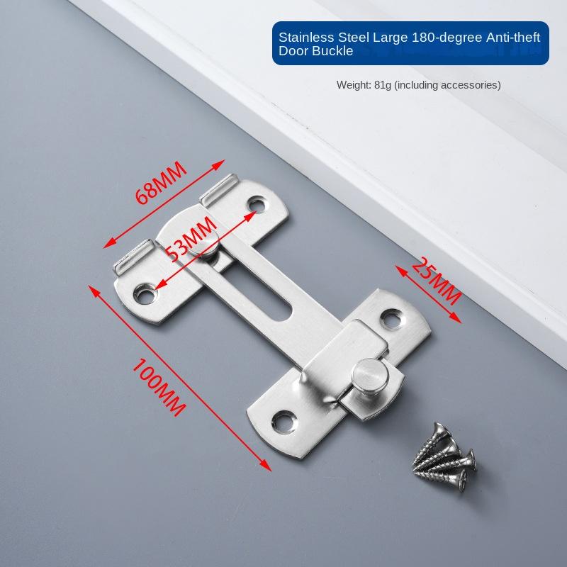 Edelstahl Diebstahlsicherung Türriegel rechter Winkel 90 Grad Ecke Sicherheitsschloss Haustierkäfig Riegel Schiebetür Badezimmerschloss