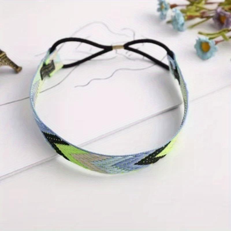 2024 High Quality Vintage Bohemian Ethnic Embroidery Flower Headband for Women Girl Elastic Hair Band Retro Hair Accessories