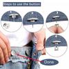 5 Pcs Snap Fastener Metal Buttons Jeans Waist Buttons Perfect Fit Adjust Self Free Nail Twist No Seam Sewing Buttons Wholesale