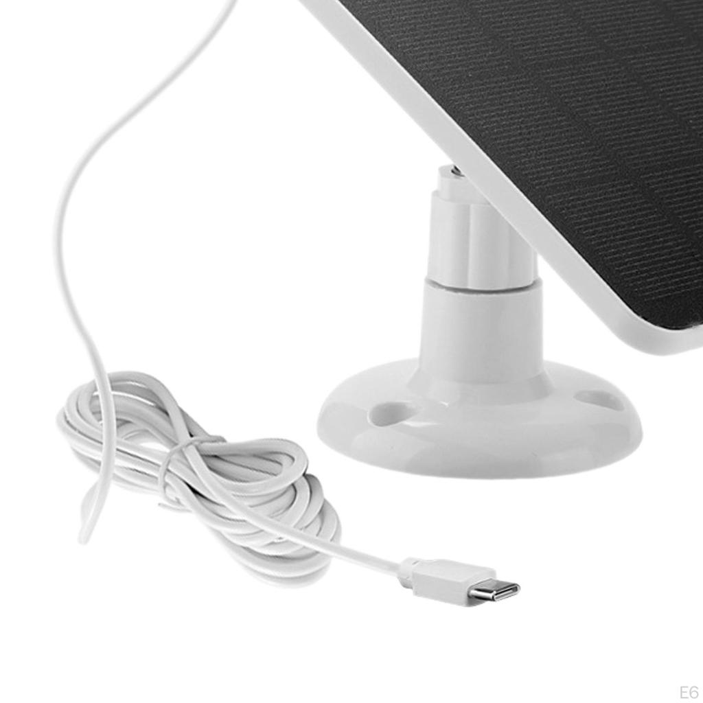 4W 5V Solar Panel Charging, Waterproof, Easy to Install for Security Camera Degree Rotation Bracket
