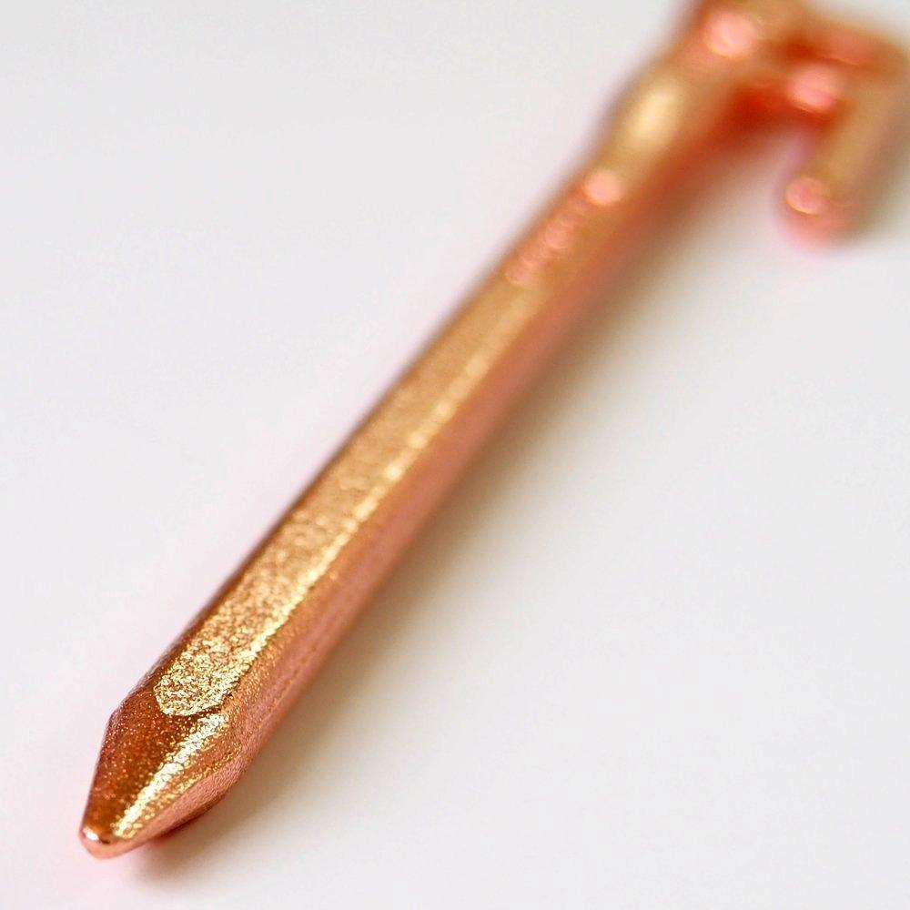 ELLISSE Forged Tent ELLISSE Bronze Set of MADE IN JAPAN Pegs, Stakes, 28cm, Plated, 8, MK-280BR,