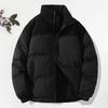 Yousheng Homens Algodão Roupas Gola Alta Manga Longa Patchwork Cor Veludo Cotelê Casaco de Algodão com Bolsos Grosso Quente Outwear