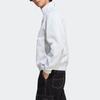 Adidas Embroidered Letter Logo Stand-Up Collar Long Sleeve Reversible Jacket Men Jackets White HT6458