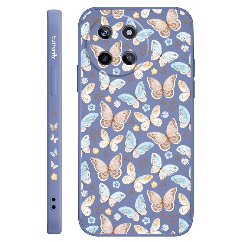 Custodia per Telefono con Farfalla Volante per OPPO Realme 13 12 11 10 9 9i 8 8i 7 Pro Plus C35 C21Y C25Y C25 4G 5G Cover in Silicone Liquido