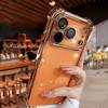 Electroplated Transparent Phone Case For iPhone 17 Air 16 e 15 14 13 12 11 Pro Max Plus Mini Full Lens Protection Airbag Cover