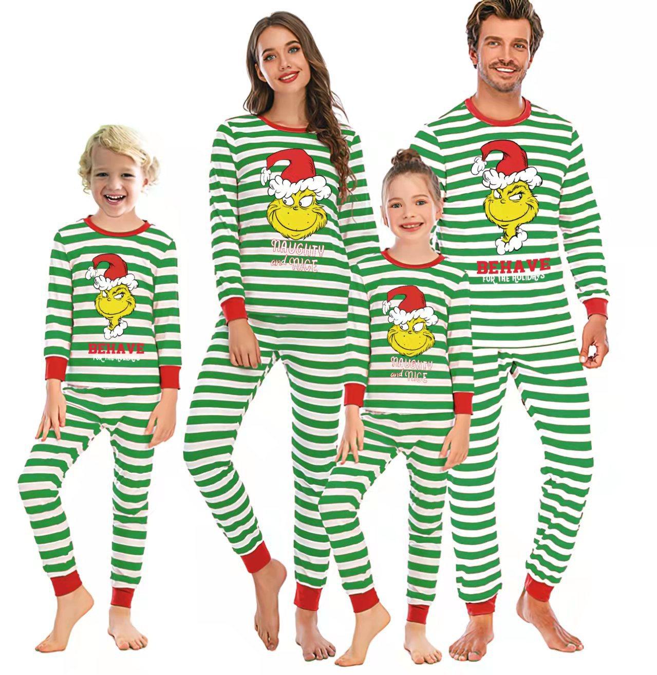 European and American Baby Children s Pajamas Home Clothes Set Christmas Family Pajamas dog