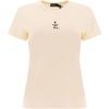 Polo Logo Pattern Printed Round Neck Straight Fit Short Sleeve T-Shirt Women T-Shirts Beige 211947945-001