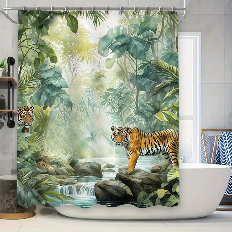 Outdoor Autumn Leaves Shower Curtain Waterproof Fabric Bathroom Decor Custom Size Printing 3D Tree Print Home Decoration 90x180cm