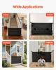 Retractable Baby Gate, Extends to 1450 mm Wide, 980 mm Tall, with Security Lock, Easy to Use, Walk Through Without Tripping, Mesh Dog Gate for Stairs,
