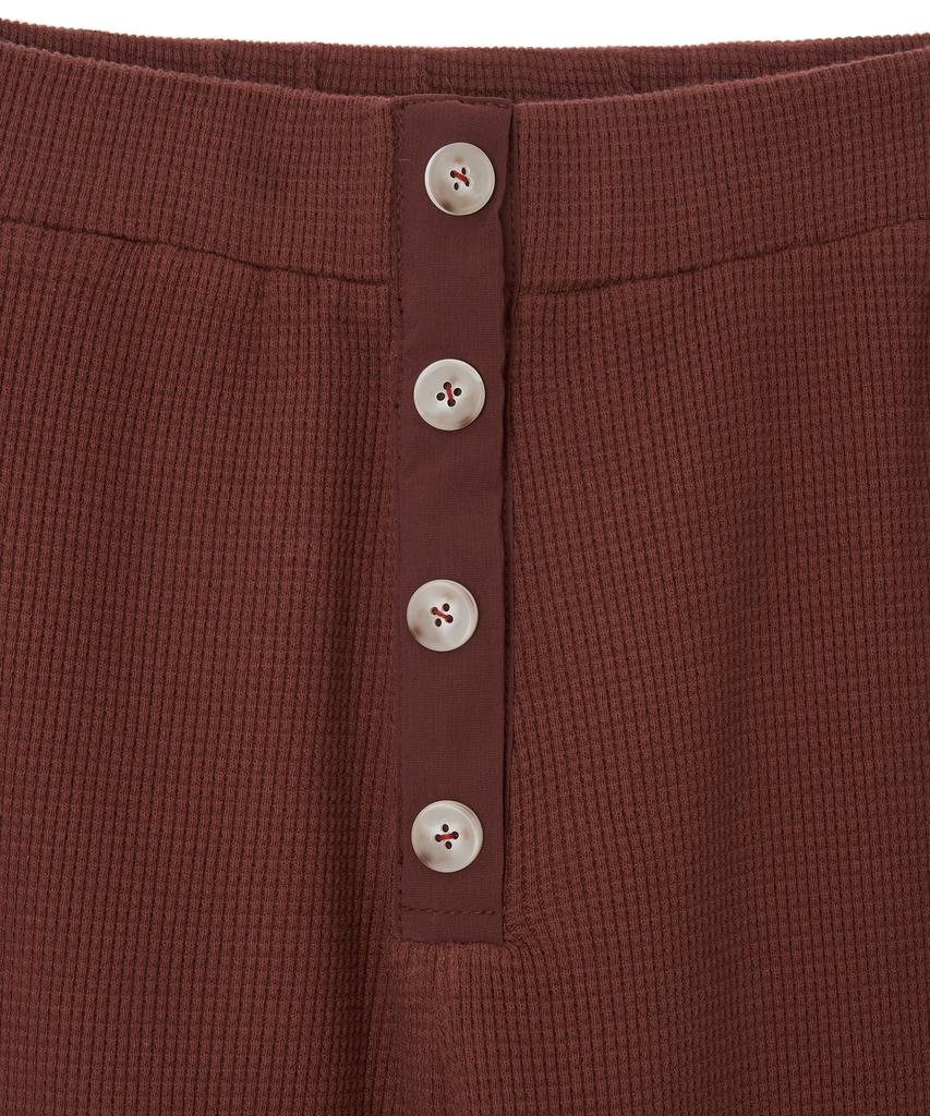 Iteoneolmomeonteu Waffle Bootcut Pants - Brown