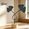 Ginkgo Leaf Sculpture Golden Statue Anti-Rust Anti-Oxidation Decorative Art Iron Premium Piece