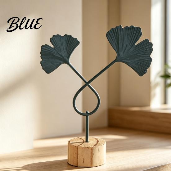 Ginkgo Leaf Sculpture Golden Statue Anti-Rust Anti-Oxidation Decorative Art Iron Premium Piece