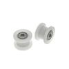 8Pcs 5x29x20mm H-groove concave wheel rolling guide wheel 12mm groove wide belt wheel flat groove roller POM nylon plastic wheel