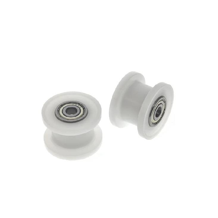 8Pcs 5x29x20mm H-groove concave wheel rolling guide wheel 12mm groove wide belt wheel flat groove roller POM nylon plastic wheel