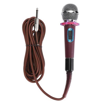 Handmikrofon mit Kabel Klarer Klang Zinklegierung Dynamisches Tauchspulenmikrofon für Heim- und Bühnennutzung