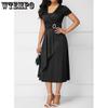 WTEMPO Rochii Femei Tivul Asimetric Decolteu in V Rochie Marime Plus Elegant Party N Rochii Femei