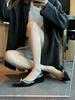 Edition~ Rhinestone nude inner heightening pointed commuter single shoes women's gentle Mary Jane evening shoes