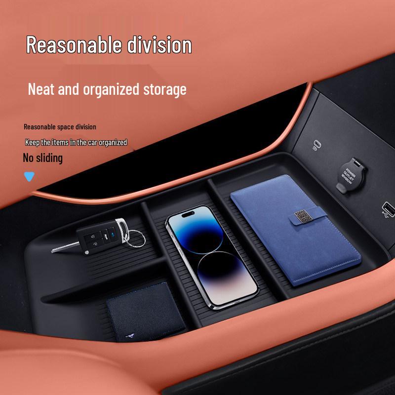 Opbergdoos onder de console voor 2024 Sea Lion 07EV - Auto-aanpassing Armleuning Organizer
