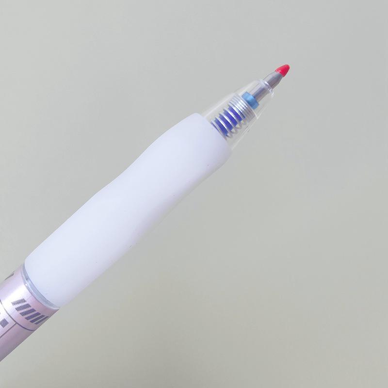 Triangular Grip Clickable Erasable Gel Pen with Metal Clip, Bullet Tip 0.5mm, Crystal Blue