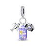 925 Silver Artist Paint Charms Beads Fit Original Bracelets Bag Keychain Charms Beads Pendant Diy Women Jewelry Gift