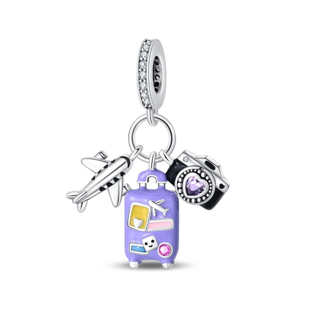 925 Silver Artist Paint Charms Beads Fit Original Bracelets Bag Keychain Charms Beads Pendant Diy Women Jewelry Gift