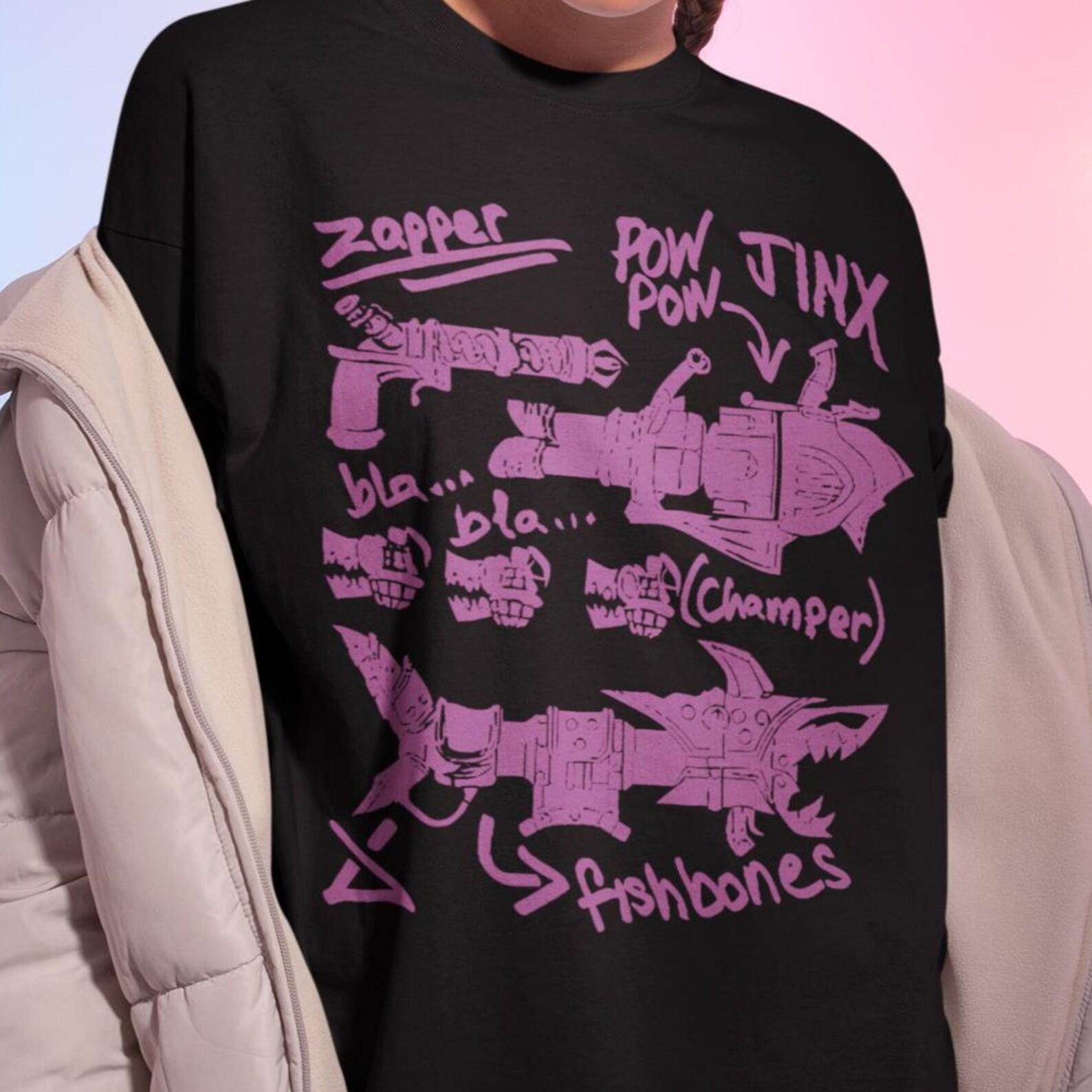 Arcane Jinx Symbols Shirt - Video Game Tshirt,League of Legends Sweatshirt,Lol T-shirt S