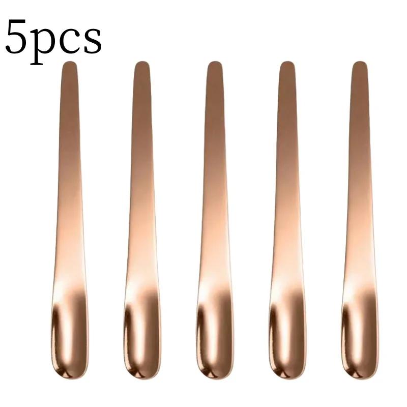 Tea Spoon Stainless Steel Flat Espresso Dessert Small Coffee Scoop Mixer Stirring Bar Kitchen Tableware