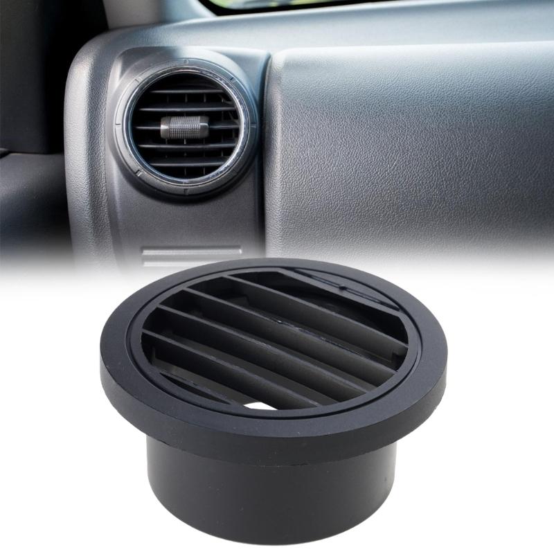 Round Heater Air Outlet Grille for Parking Heater Repair, Black Plastic Louvered Outlet Piece for Car Truck Use